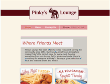 Tablet Screenshot of pinkyslounge.com